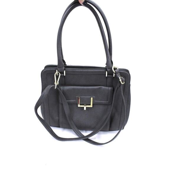 Women's Satchel Faux Leather Handbag with Removable Crossbody Strap Merona Gray - Picture 1 of 4